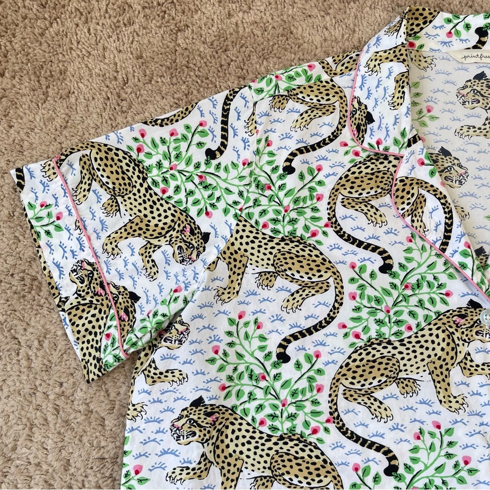 Printfresh Bagheera Short-Sleeve Button Front Cot… - image 4